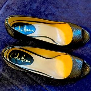 Cole Haan black wedges